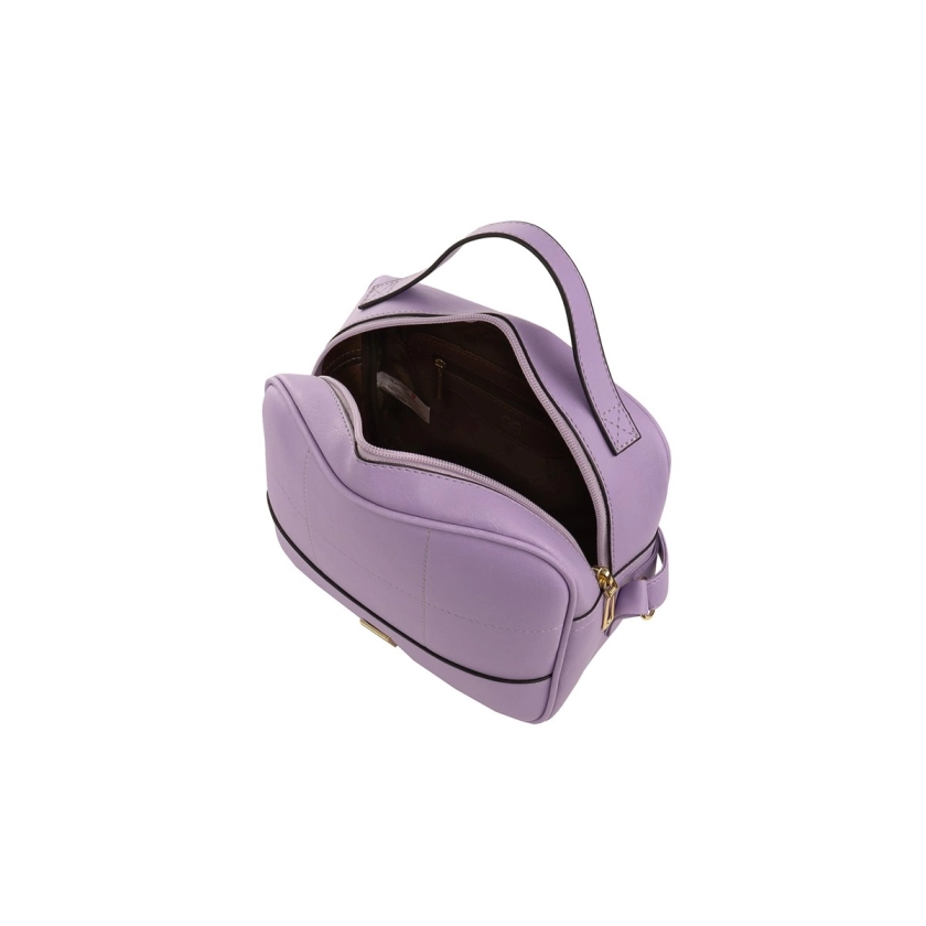 Bolsa Feminina Rafitthy Alça Dupla Lilás: Estilo e praticidade com duas alças versáteis, design elegante na cor lilás, fecho seguro em zíper e um bolso interno para organização dos itens essenciais.
