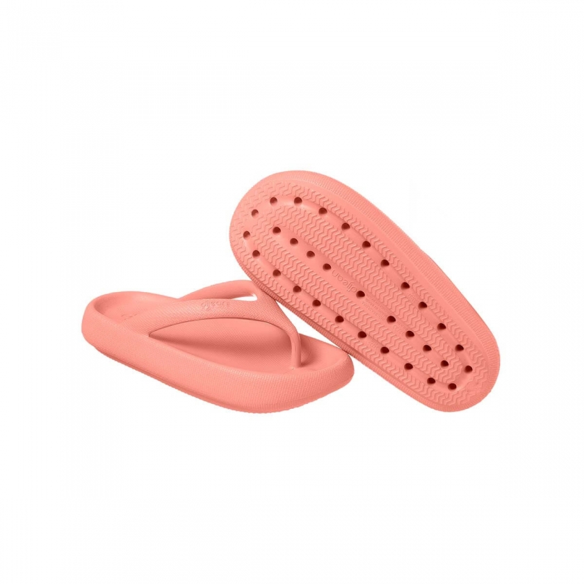 Na imagem temos um lindo chinelo de dedo Dijean Zen na cor rosa. Muito conforto para os pés.