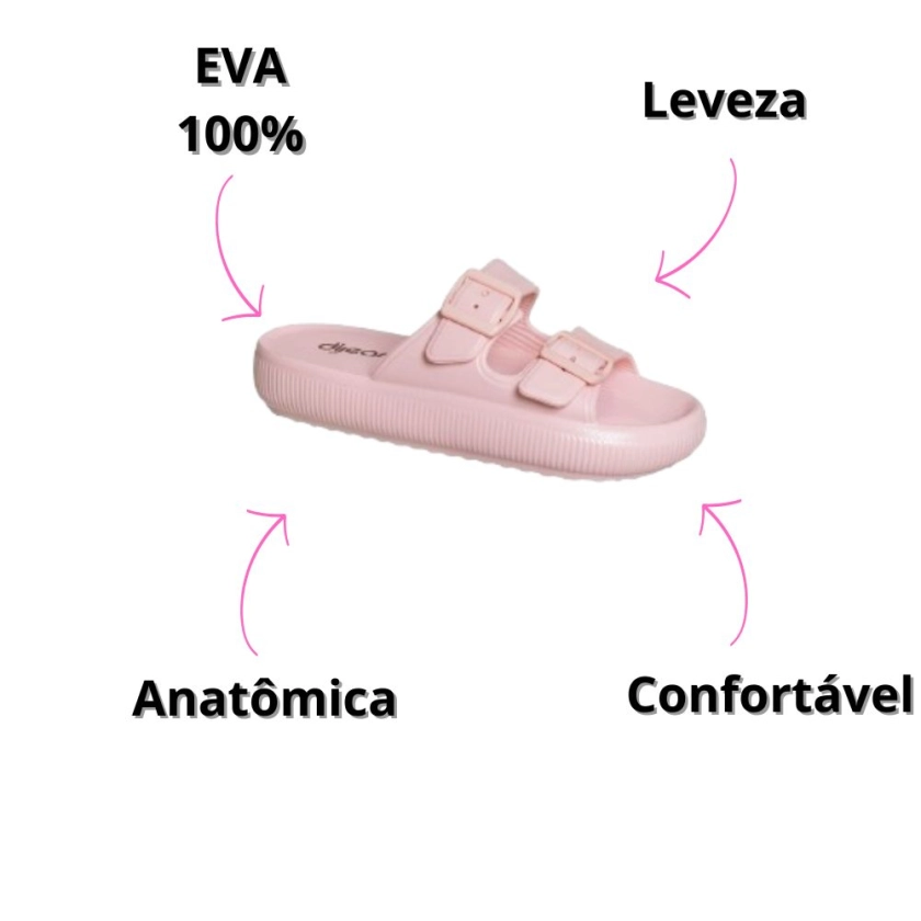 Na imagem temos o chinelo feminino dijean plataforma nude com detalhe de fivelashinelo feminino dijean plataforma preto com detalhe de fivelas