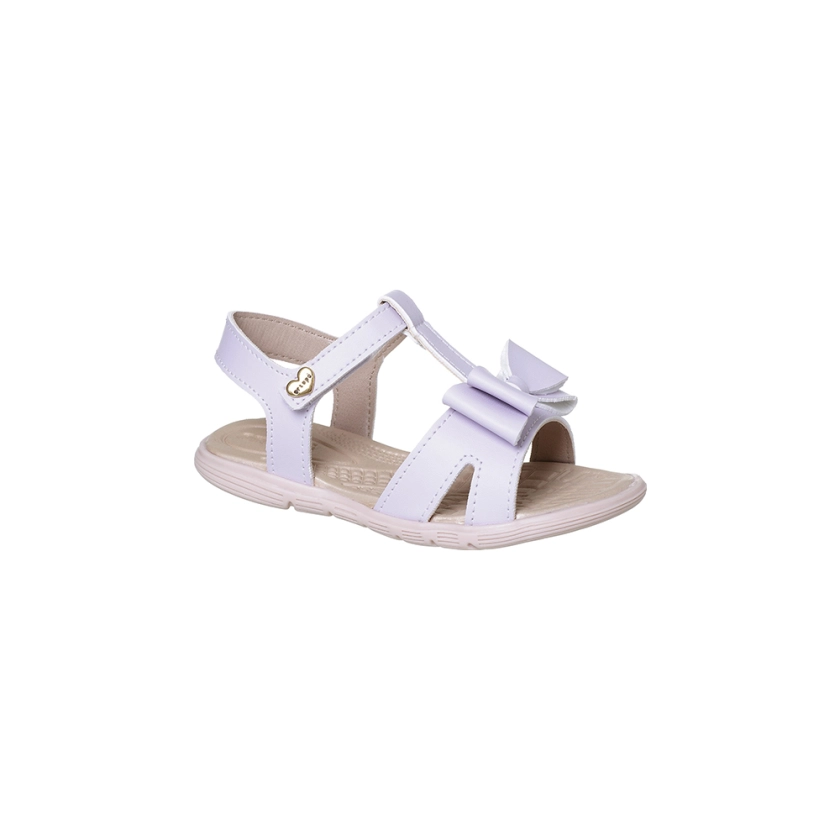 Sandália Infantil Feminina Ortopé Brincadeira Lacinho Lavanda