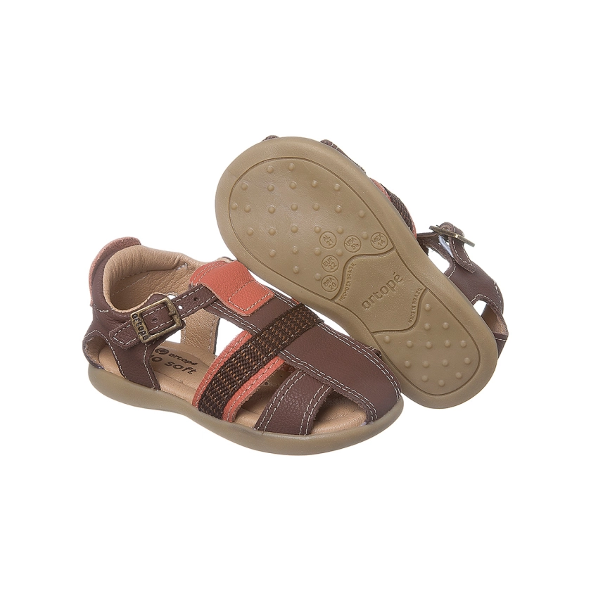 Couro SandÃ¡lias OrtopÃ©dica Sandália Infantil Masculina Carinhoso