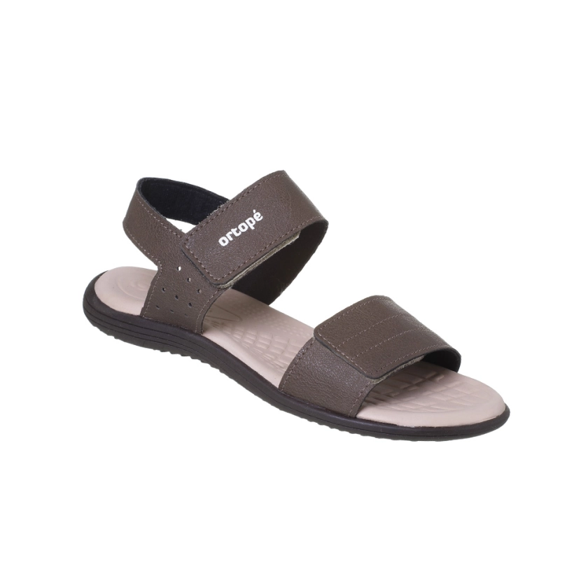 Sandália Infantil Masculina Ortope Flex Tira Aderente Chocolate