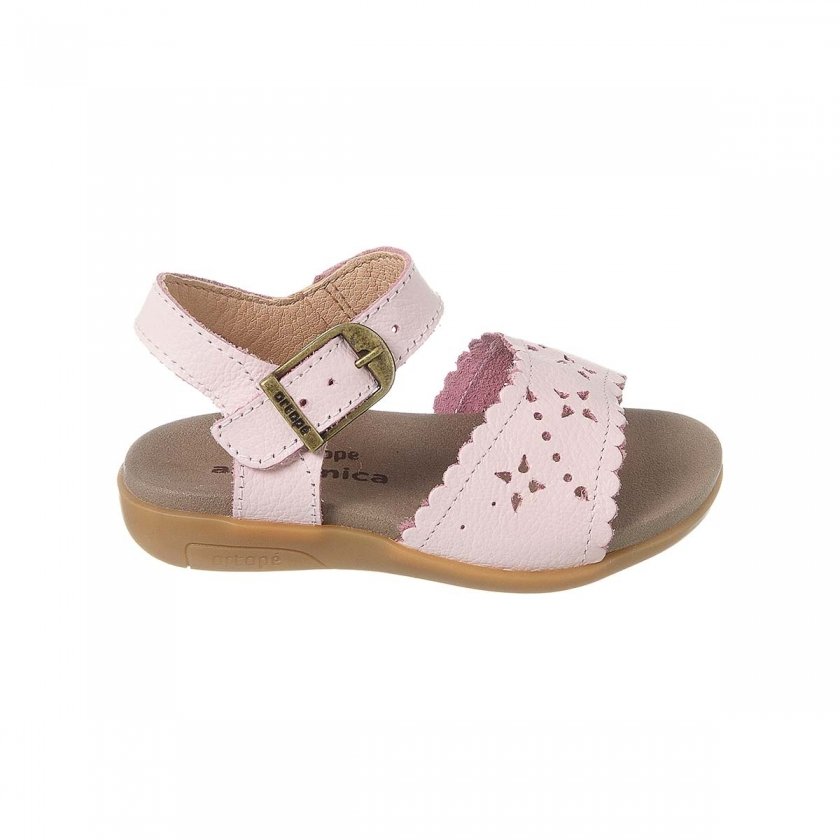 Linda Sandália Infantil Ortopé Couro Com fechamento em fivela