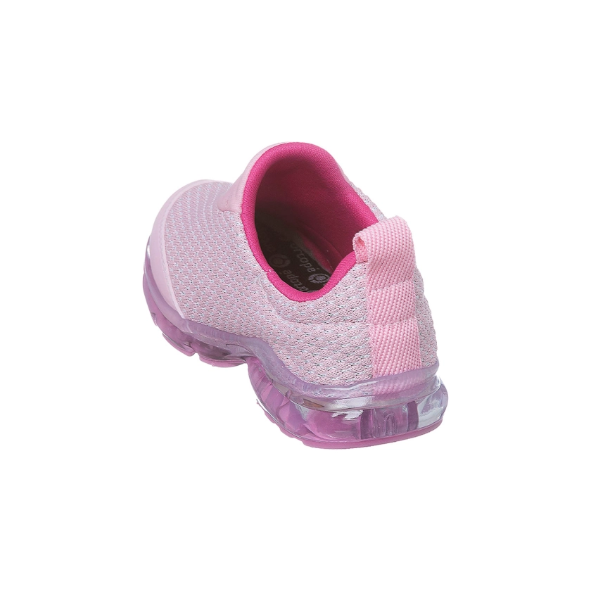 Na imagem temos um lindo tênis de led infantil feminino Ortopé na cor rosa.