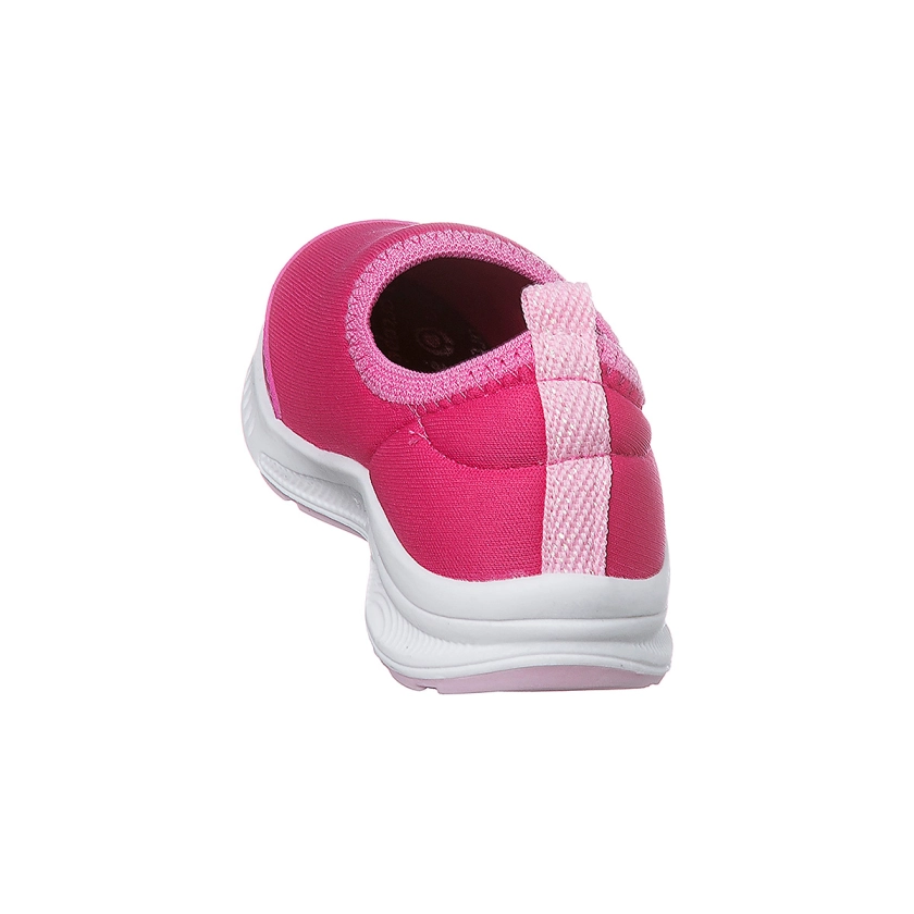 Na imagem temos um lindo tênis infantil feminino Ortopé calce fácil todo na cor rosa pink.