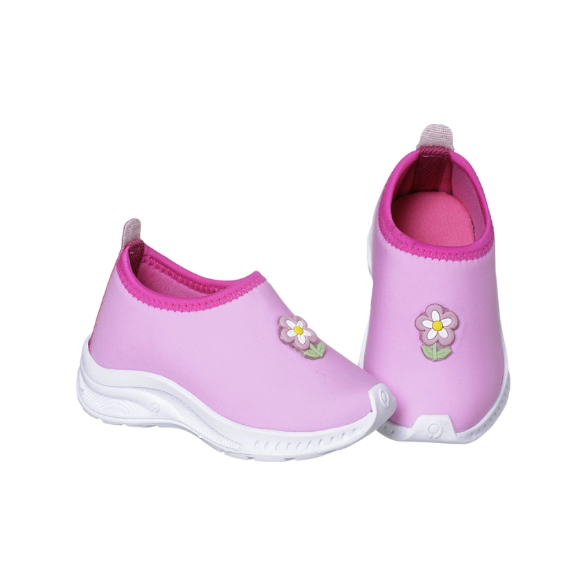 Tênis Infantil Feminino Ortopé DNA Flex Calce Fácil Lúdico Chiclete