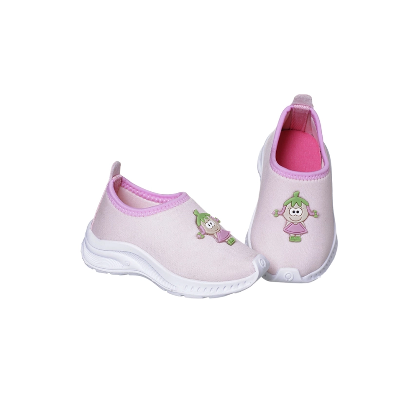 Tênis Infantil Feminino Ortopé DNA Flex Calce Fácil Lúdico Rosa
