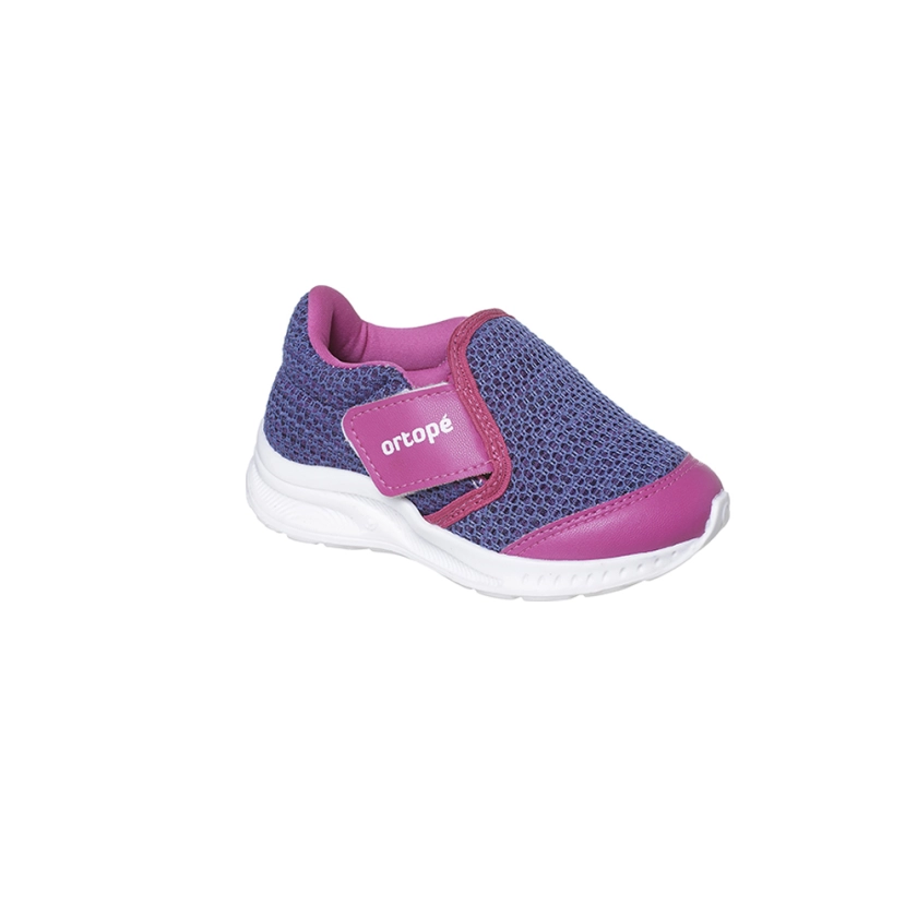 Tênis Infantil Feminino Ortopé DNA Flex Calce Fácil Lilás Pink