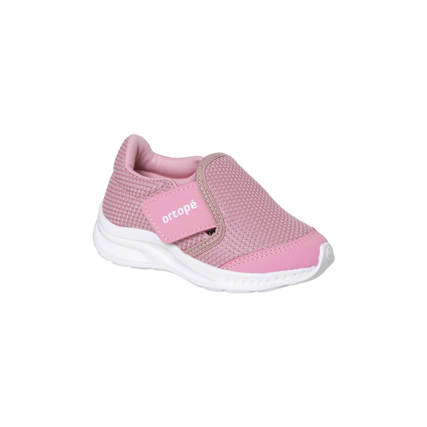 Tênis Infantil Feminino Ortopé DNA Flex Calce Fácil Rosa