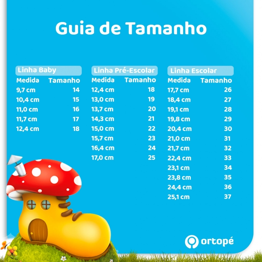 Ortopé Infantil Tenis Infantil Feminino Tamanho 25 Tênis Infantil