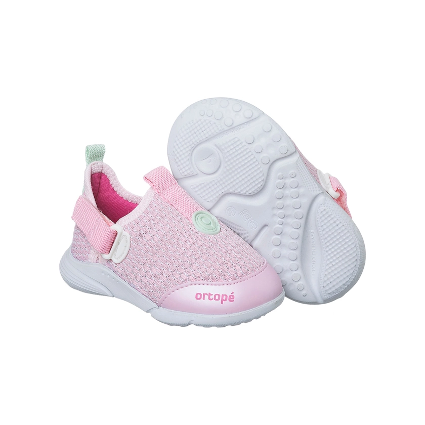 Tênis Infantil Feminino Happy Comfort Tecido com Fecho Lateral