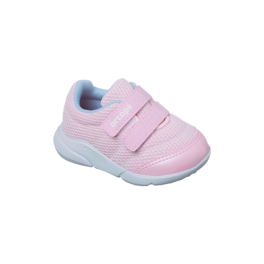 Tênis Infantil Feminino Sport Baby Fecho Duplo Rosa e Azul Ortopé