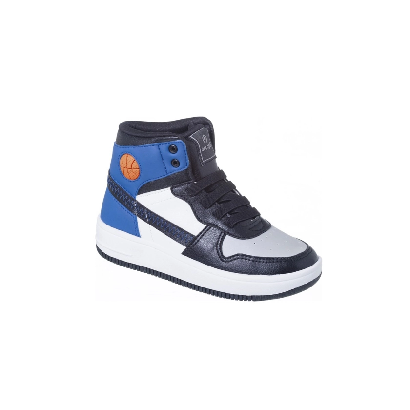 Tênis Infantil Masculino Ortopé Bliss Boot Branco e Azul Ortopé - Main Image