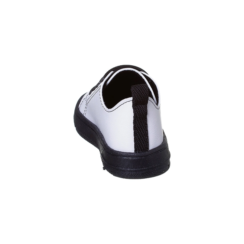Na imagem temos um lindo tênis Ortopé linha bliss nas cor Branco e Preto, confortavel, divertido e muito estiloso
