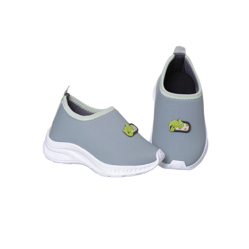 Tênis Infantil Masculino Ortopé DNA Flex Calce Fácil Lúdico Cinza