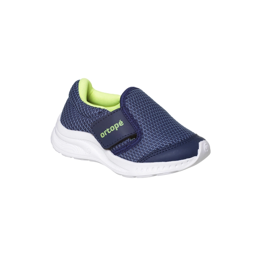 Tênis Infantil Masculino Ortopé DNA Flex Calce Fácil Marinho Verde