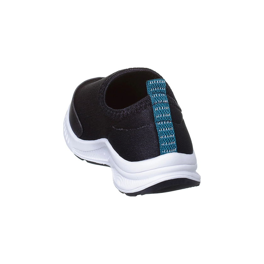 Na foto temos um lindo tênis da linha dna Flex na cor preta com calce fácil perfeito para o dia-dia