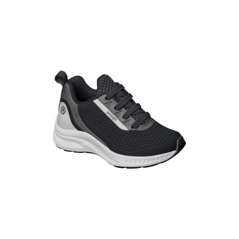 Tênis infantil masculino Ortopé DNA Flex elástico preto