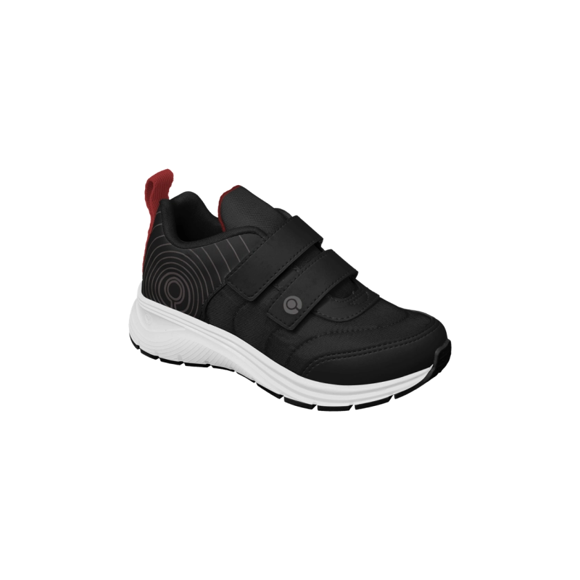 Nessa foto, apresentamos um lindo Tênis Infantil Masculino Ortopé Flex Run Fecho Duplo Preto e Vermelho, ideal para a rotina das crianças. Confeccionado em Polímero e Tecido Helanca, o tênis proporciona flexibilidade com forro de espuma macia. A Palmilha Gravidade Zero oferece absorção de impactos, enquanto o fecho duplo em fita aderente permite um calce prático e autonomia para as crianças. O solado em TR emborrachado é antiderrapante, garantindo segurança. Descubra o melhor para os pezinhos com a linha Ortopé Flex Run. ????✨