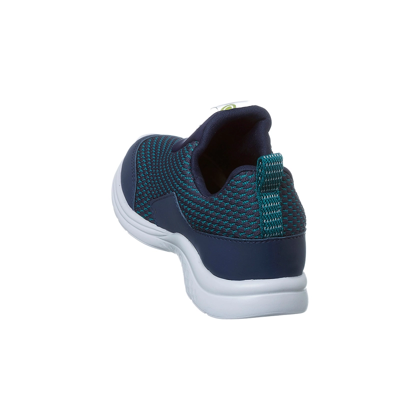 Na imagem temos um lindo tênis infantil masculino Ortopé calce fácil na cor azul marinho.
