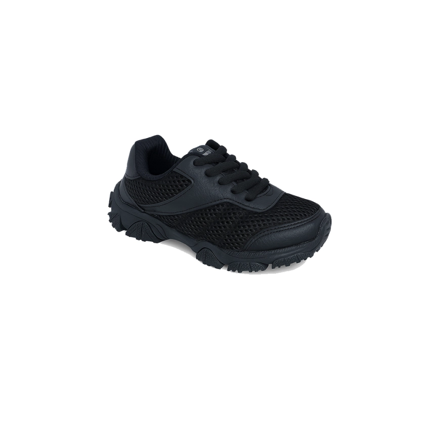 Tênis infantil masculino ortop racer preto, calçado infantil da marca Ortopé, com design e cores ideais para conforto e estilo.