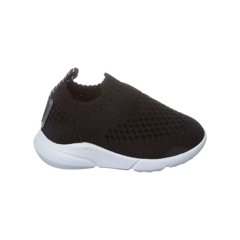 Tênis Infantil Sport Baby Knit Calce Fácil Preto Ortopé