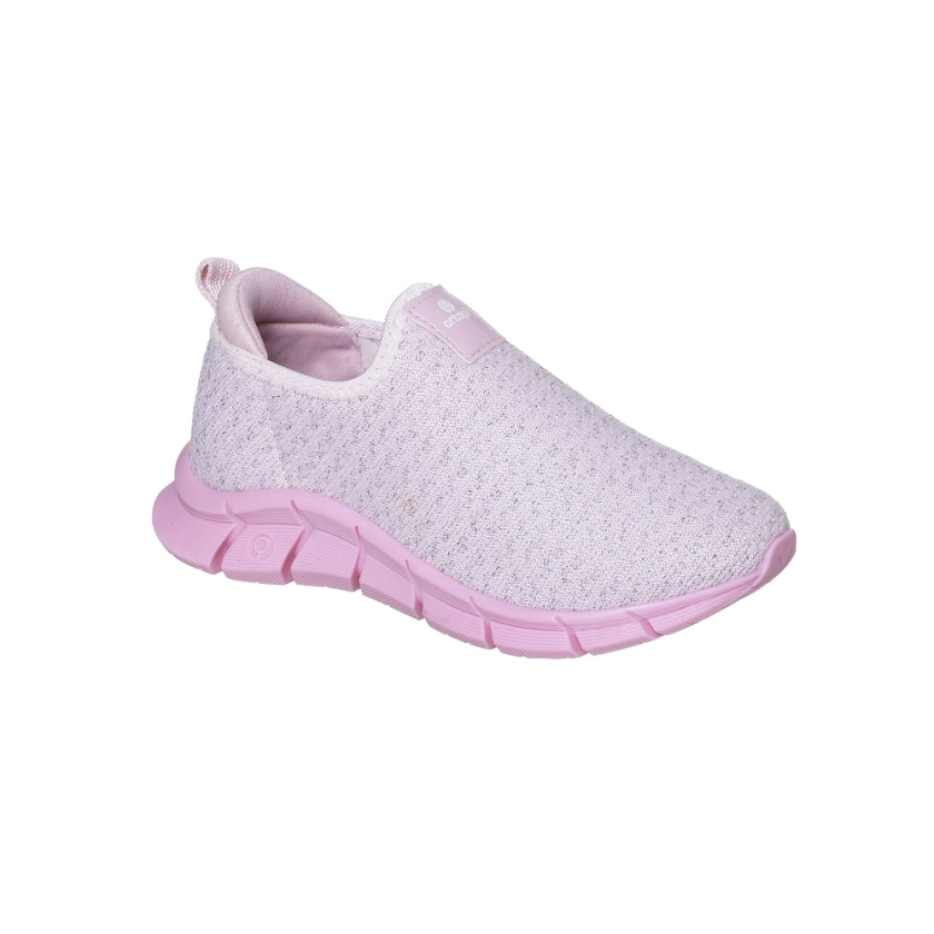 Tênis Infantil Feminino Ortopé Flex Run Calce Fácil Respirável Rosa