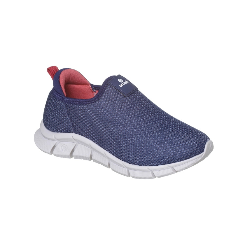 Tênis Infantil Masculino Ortopé Flex Run Calce Fácil Respiravel Azul Vermelho