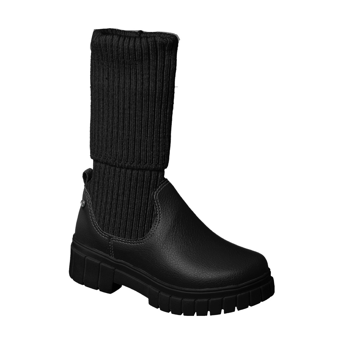 Bota Cano Alto Infantil Feminina Ortopé Glam Boot Plus Tecido Preta