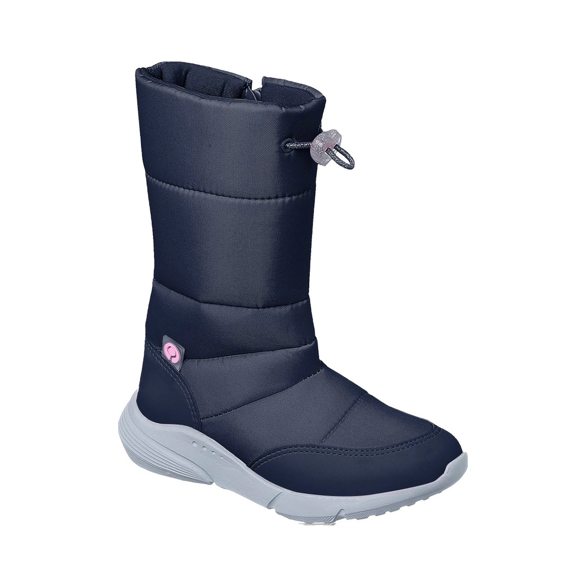 Bota Cano Alto Infantil Feminina Ortopé Sport Comfort Detalhe Coração Glitter Marinho