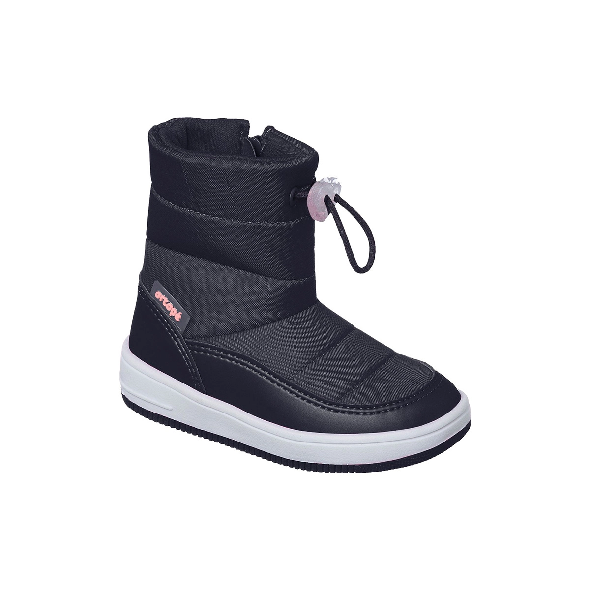 Bota Infantil Feminina Ortopé Bliss Boot Detalhe Coração Glitter Marinho E Rosa