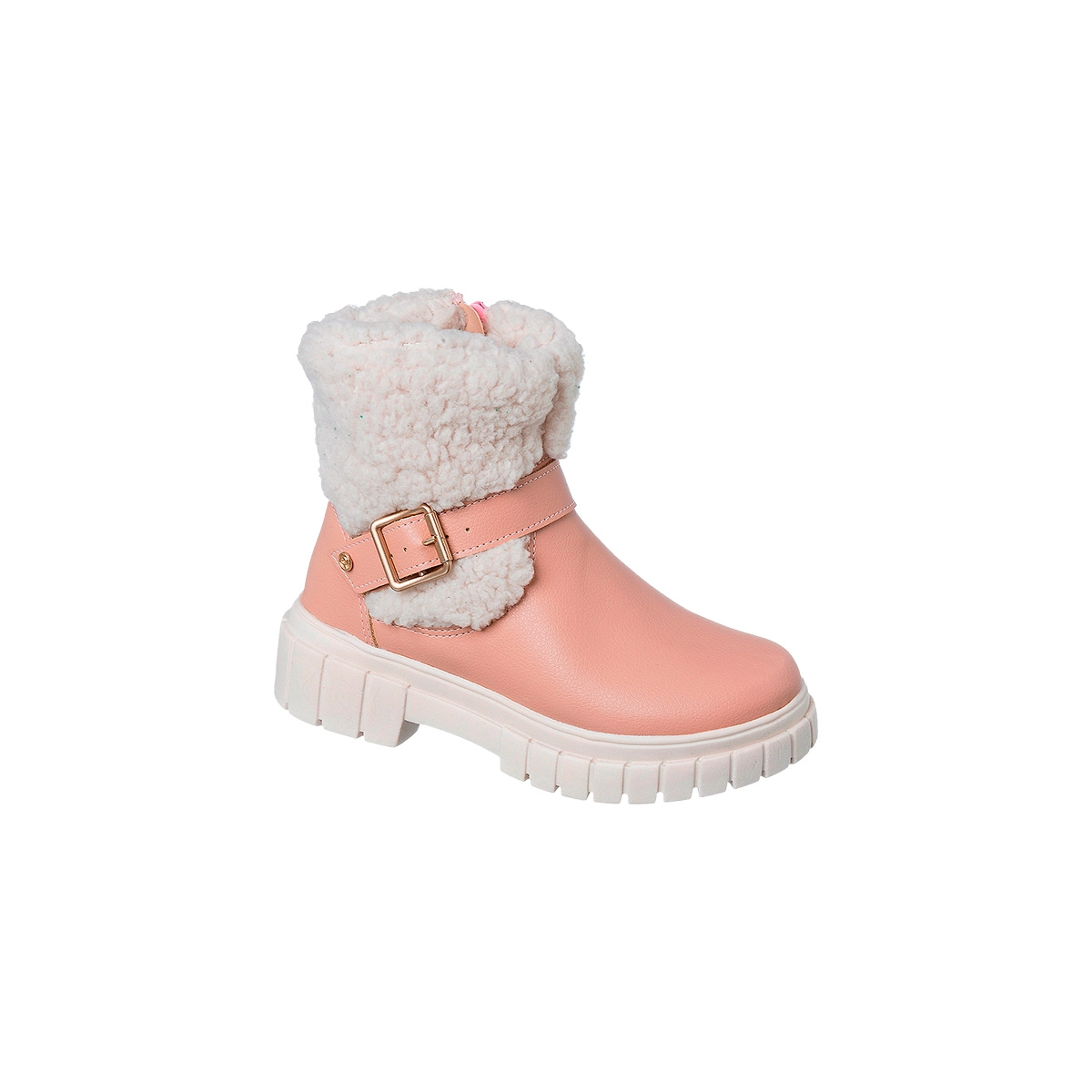 Bota Infantil Feminina Ortopé Glam Boot Com Lã Rosa