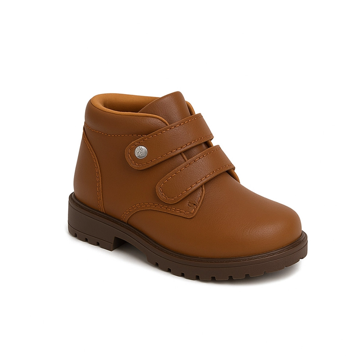 Bota Infantil Masculina Ortopezinho Fecho Duplo Caramelo