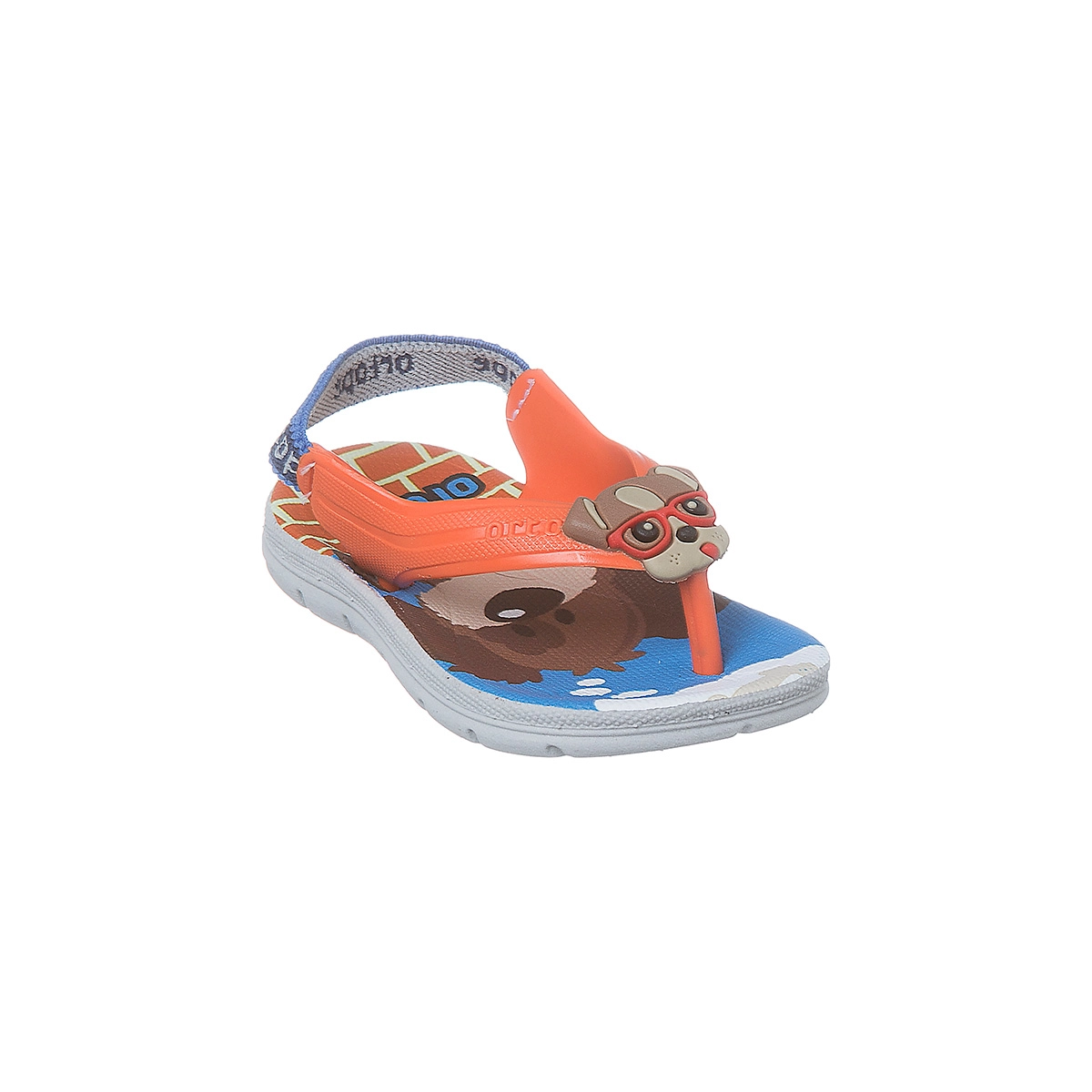 Chinelo Infantil Masculino Ortopé Acqua Cachorrinho Laranja