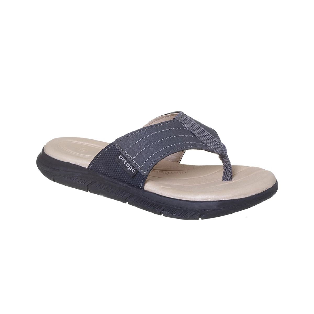 Chinelo Infantil Masculino Ortopé Algodão Doce Grafite