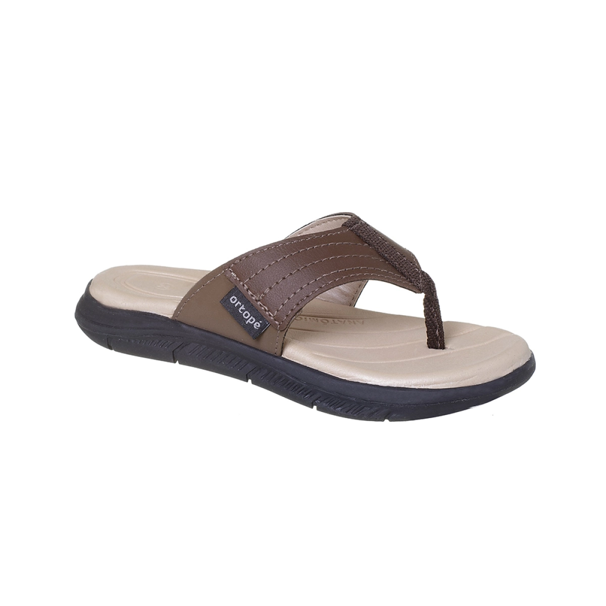 Chinelo Infantil Masculino Ortopé Algodão Doce Marrom