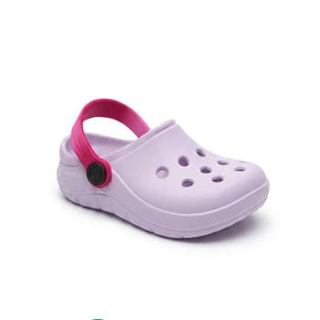 Chinelo Babuche Infantil Feminino Ortopé Liso Lilás Pink