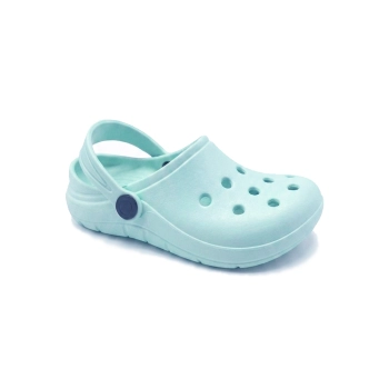Chinelo Babuche Infantil Ortopé Liso Verde Água