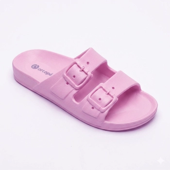 Chinelo Infantil Feminio Ortopé Slide Fivela Rosa