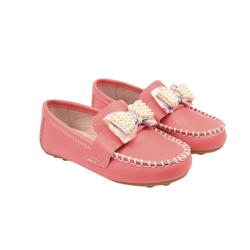 Mocassim Infantil Feminino Sameka Laço Coral