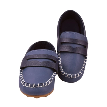 Mocassim Infantil Masculino Ortopézinho Gravata Azul Cobalto