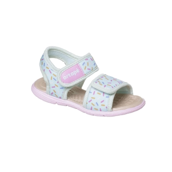 SANDÁLIA INFANTIL FEMININA ORTOPÉ BRINCADEIRA TIRA ADERENTE Verde AGUA