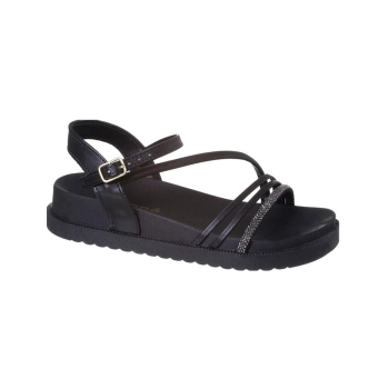 Sandália Infantil Feminina Ortopé Papete Brilho Preto