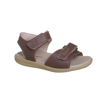 Sandália Infantil Masculina Ortopé Autêntica Papete Café