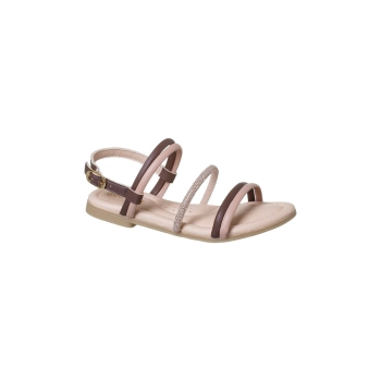 Na imagem temos uma linda sandália rasteira infantil feminina Ortopé na cor marrom nude! Leve e fresquinha para o verão com seu sistema de fecho através de fivela e pino confortável e muito duravel.