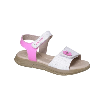Sandália Infantil Feminina Bical Flor Surf Branco Pink