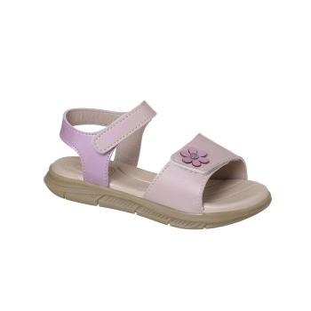 Sandália Infantil Feminina Bical Flor Surf Nude Rosa