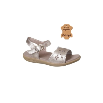 Sandália Infantil Feminina Ortopé Autêntica Basic Ouro Light
