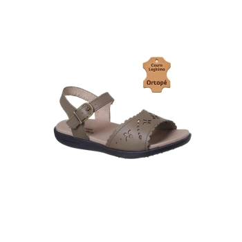 Sandália Infantil Feminina Ortopé Autêntica Basic Verde Militar