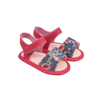 Sandália Infantil Feminino Sameka Delicat Baby Azul Pink